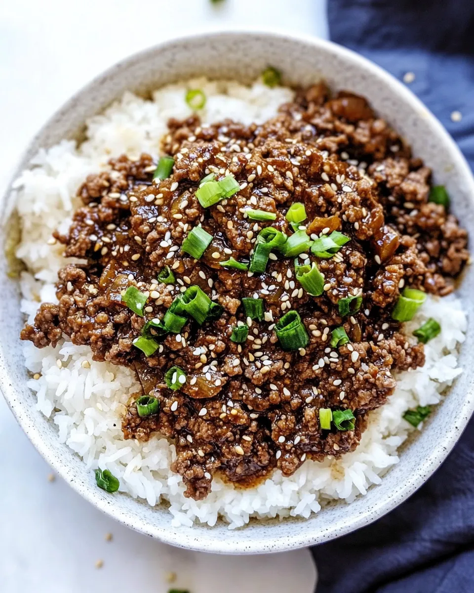 Best Korean Ground Beef and Rice Bowls dish photo