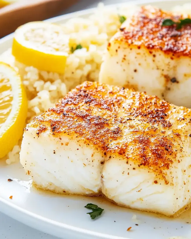 Delicious Lemon Butter Baked Halibut photo