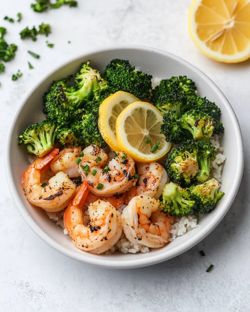 Easy Lemon Butter Shrimp and Broccoli Skillet. recipe photo