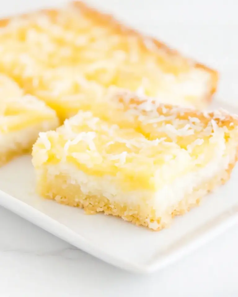 Homemade Lemon Coconut White Chocolate Gooey Bars photo