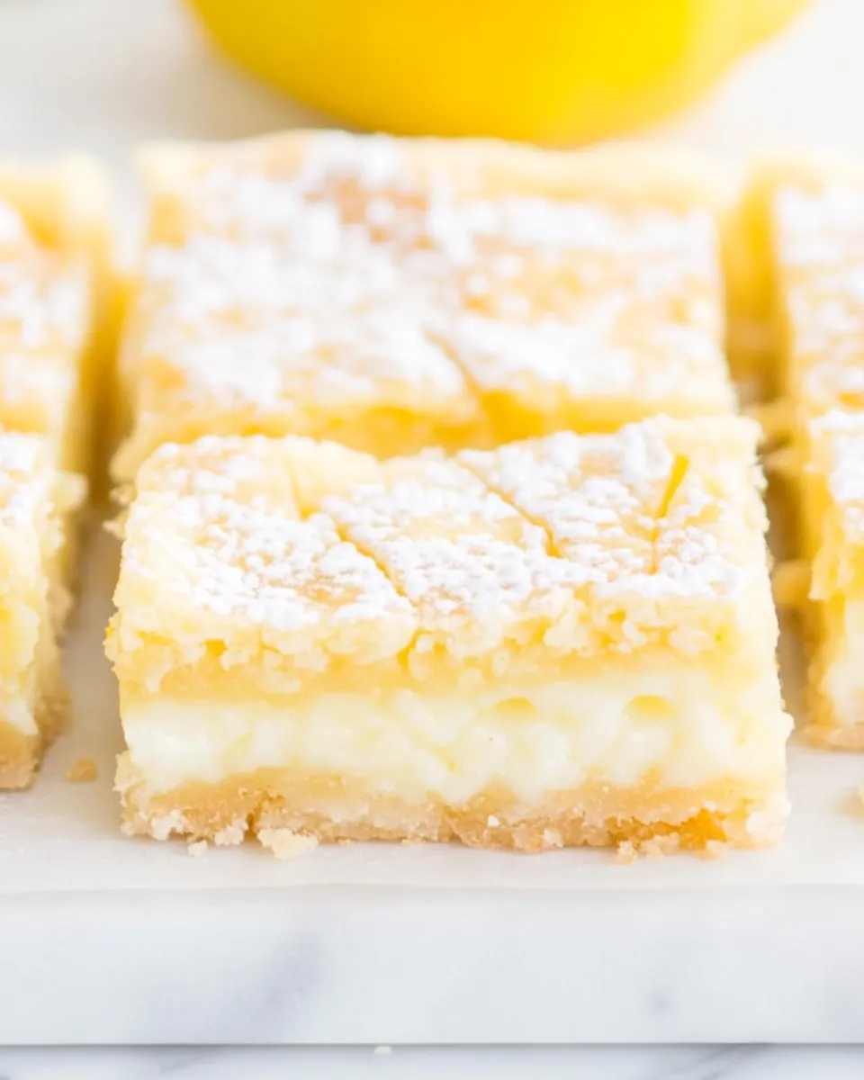 Easy Lemon Coconut White Chocolate Gooey Bars picture
