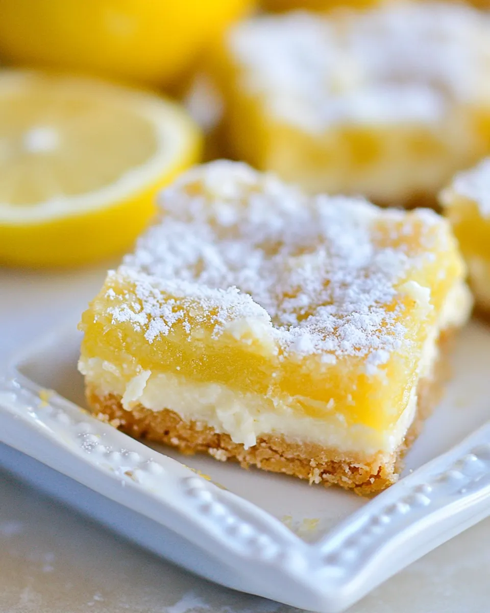 Delicious Lemon Drop Bars shot