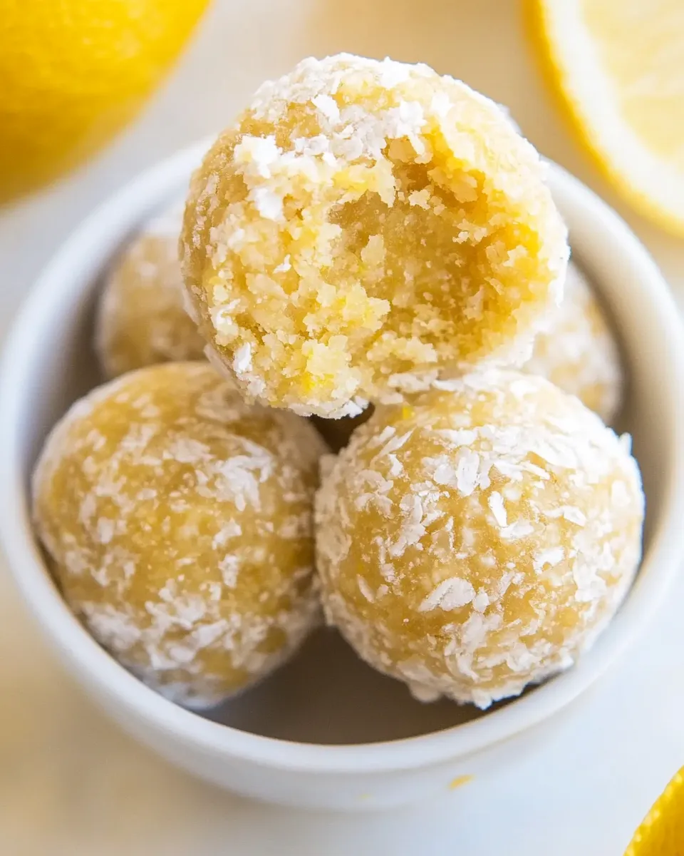 Delicious Lemon Energy Balls shot