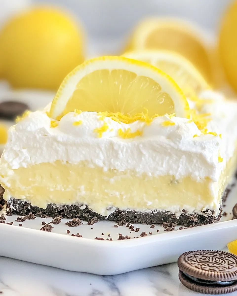 Easy Lemon Oreo Dessert picture