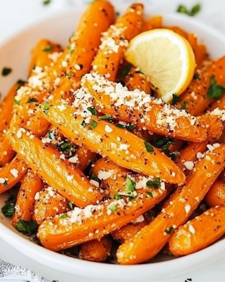 Homemade Lemon Parmesan Roasted Carrots photo