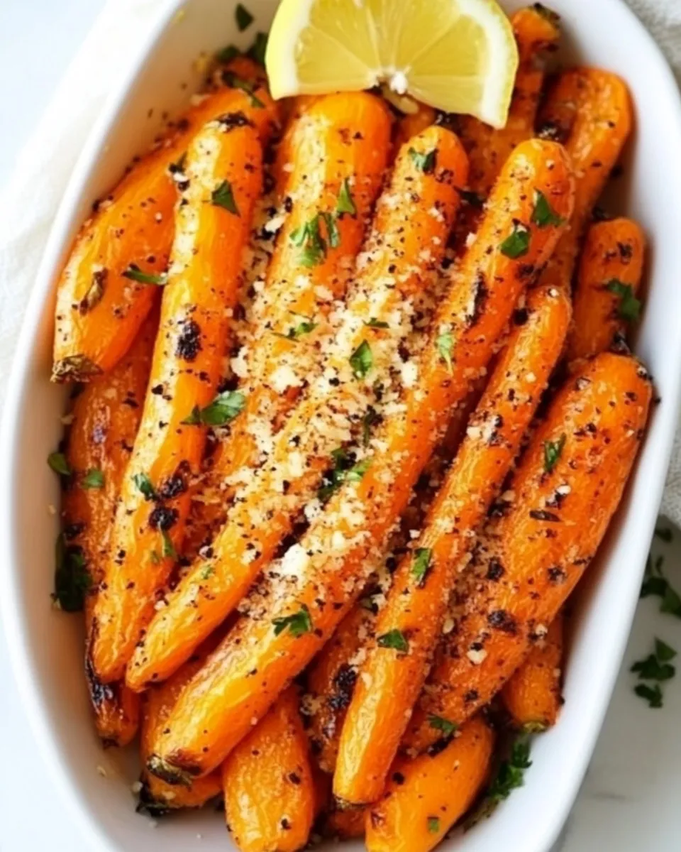 Classic Lemon Parmesan Roasted Carrots image