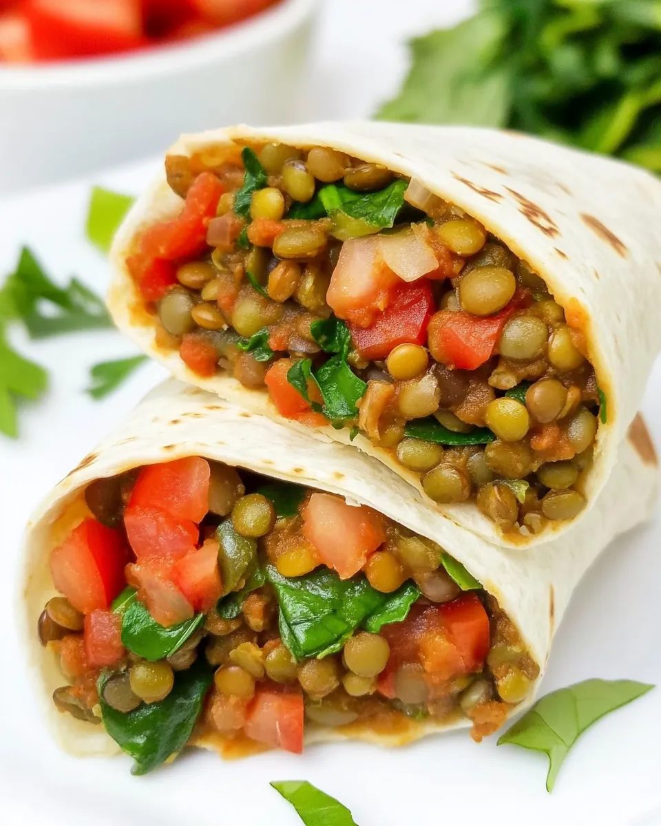 Easy Lentil Spinach Burritos (Easy, Vegan!) picture