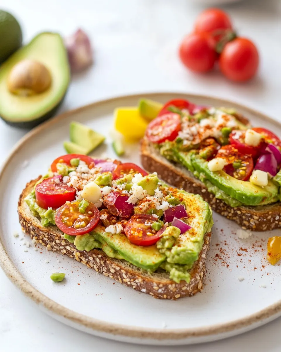 Delicious Life-Changing Hummus Avocado Toast shot