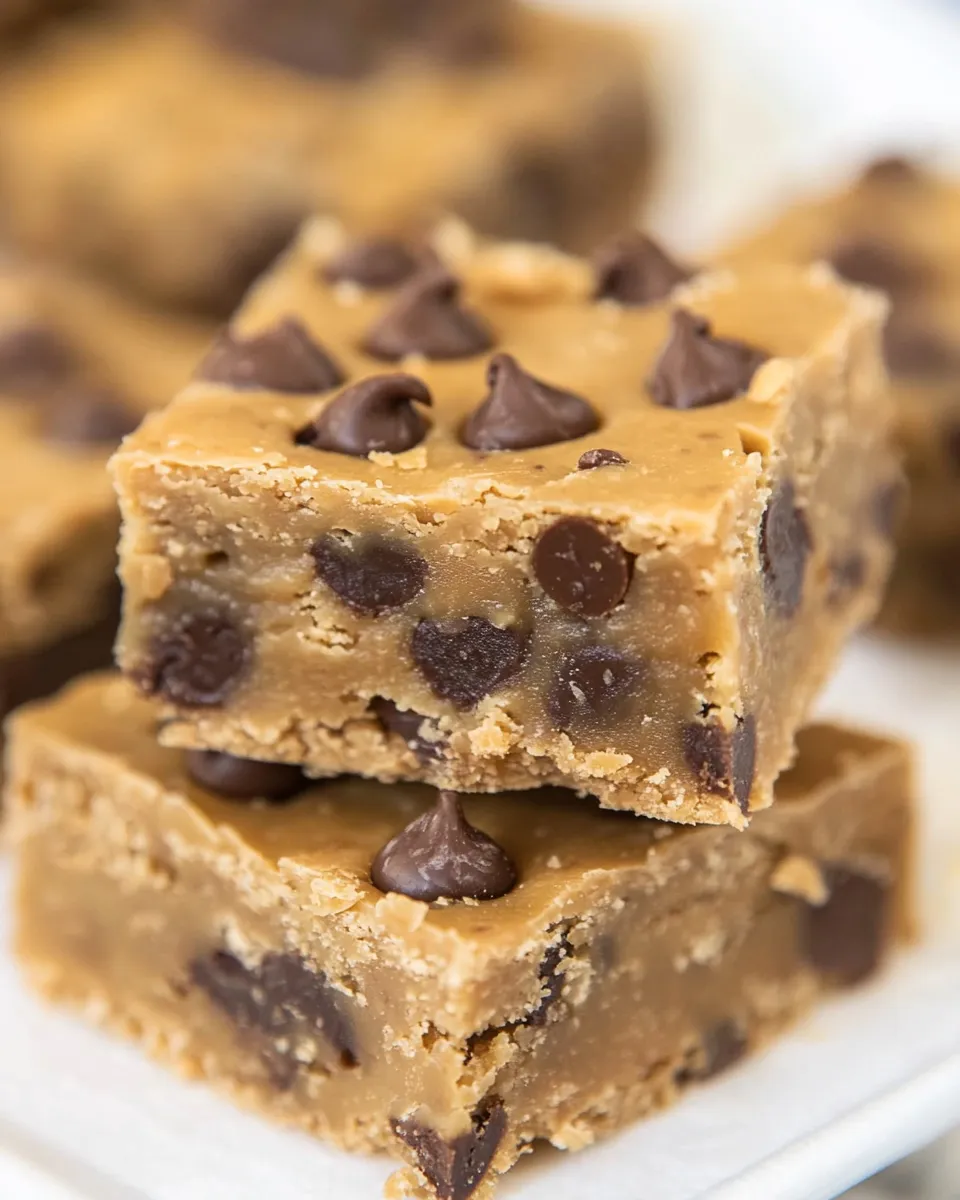 Delicious Lighter Peanut Butter Bars shot