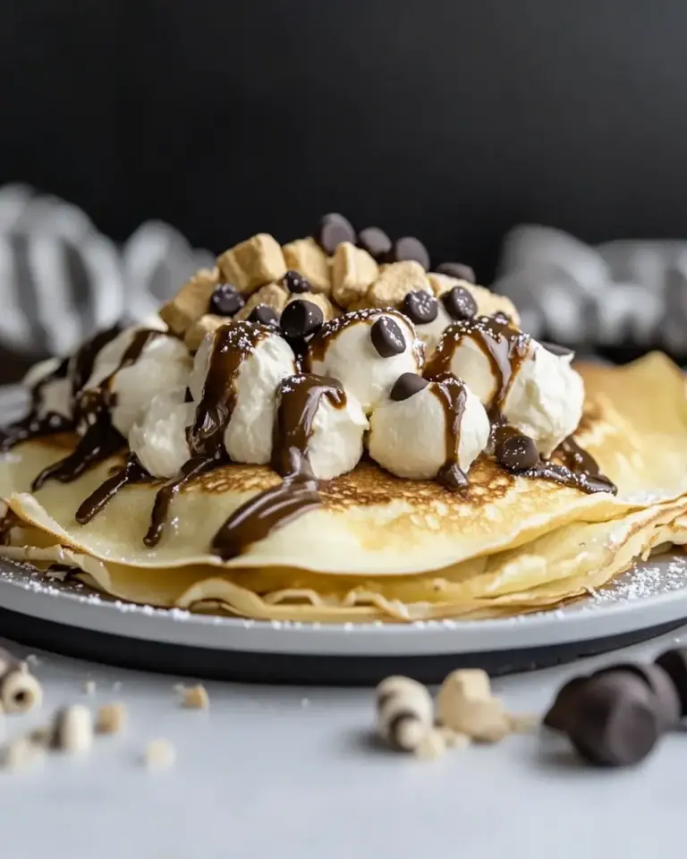 Homemade Loaded Smore Crepes (Easy Crepe Recipe) photo