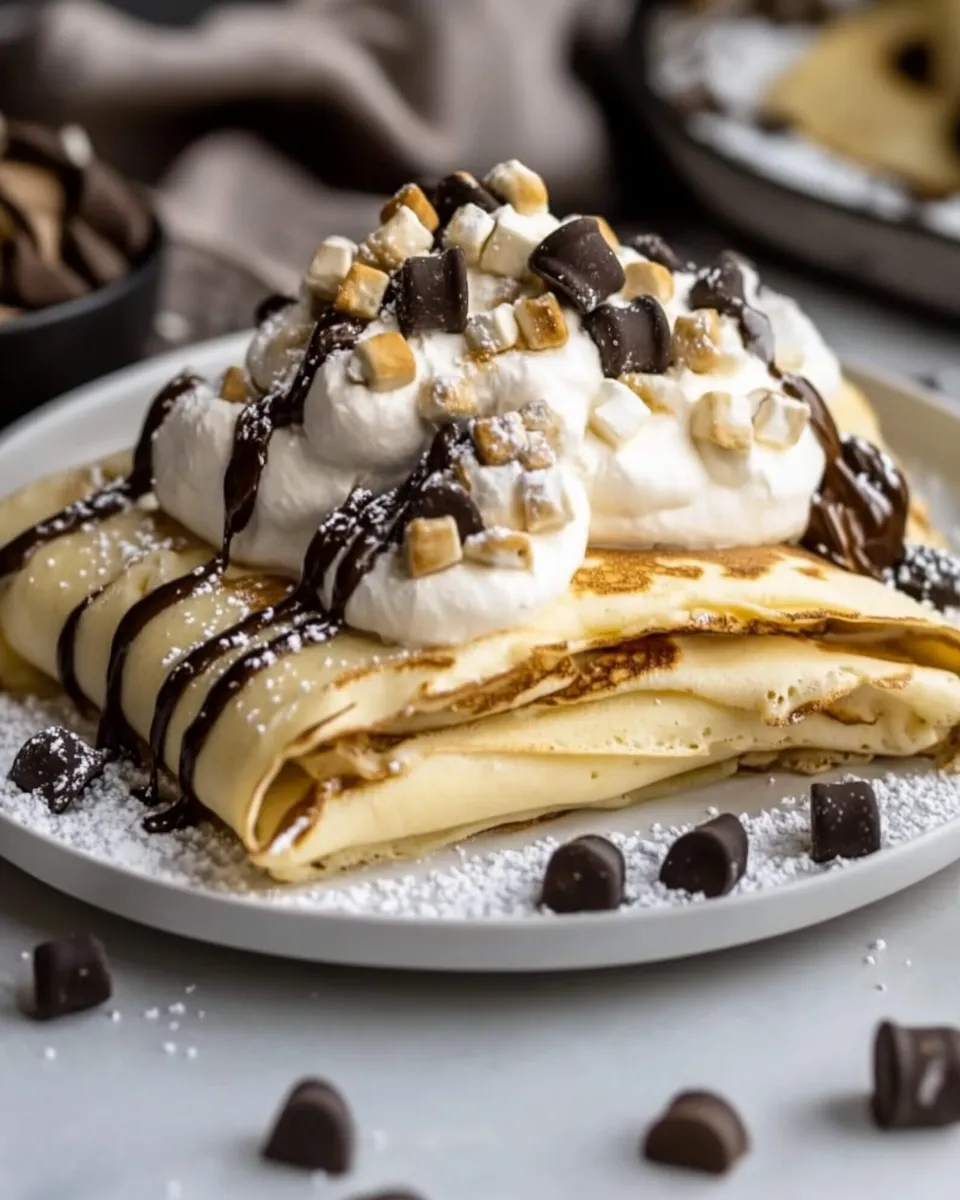 Classic Loaded Smore Crepes (Easy Crepe Recipe) image