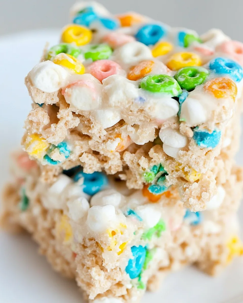 Delicious Lucky Charms Marshmallow Treats shot