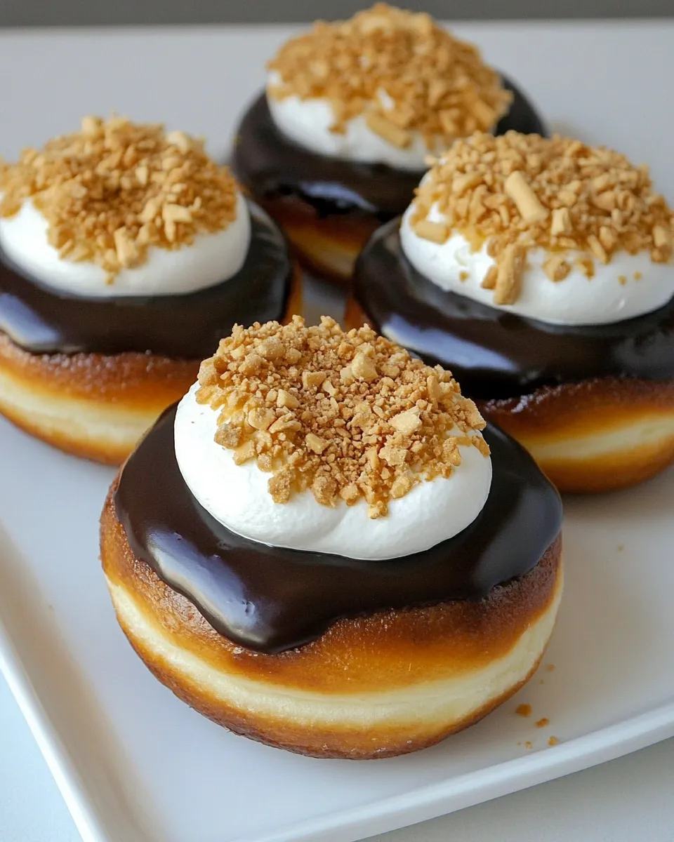Delicious Marshmallow Cream Filled Smores Doughnuts shot
