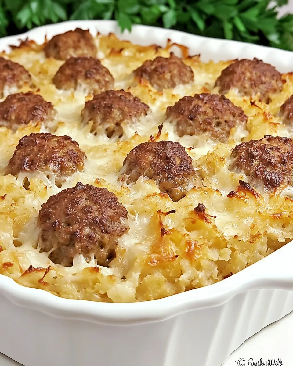 Easy Meatball Hash Brown Bake picture