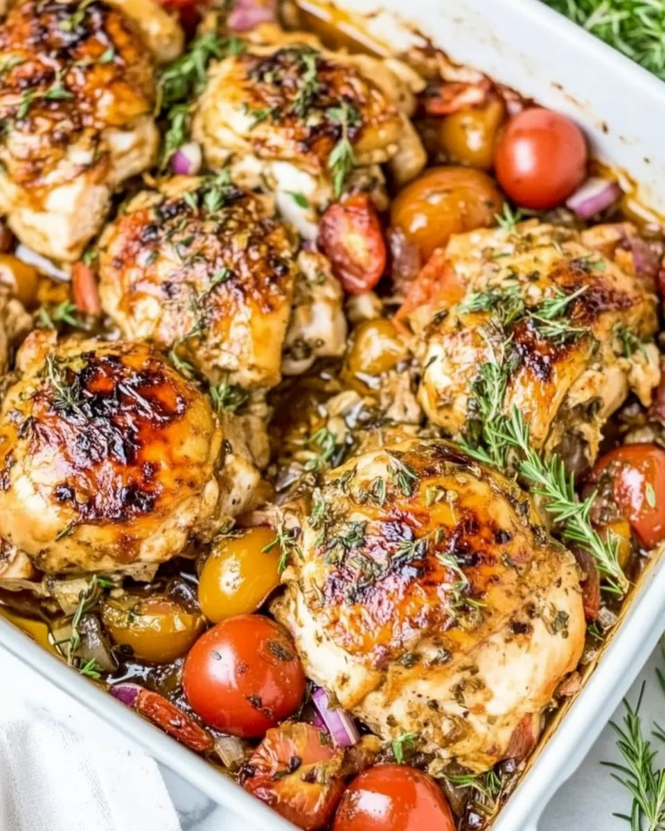 Easy Mediterranean Chicken Bake Recipe (Balsamic Baked Chicken) photo