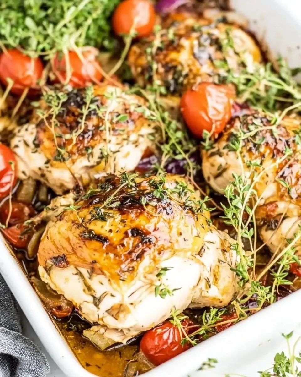 Delicious Mediterranean Chicken Bake Recipe (Balsamic Baked Chicken) image