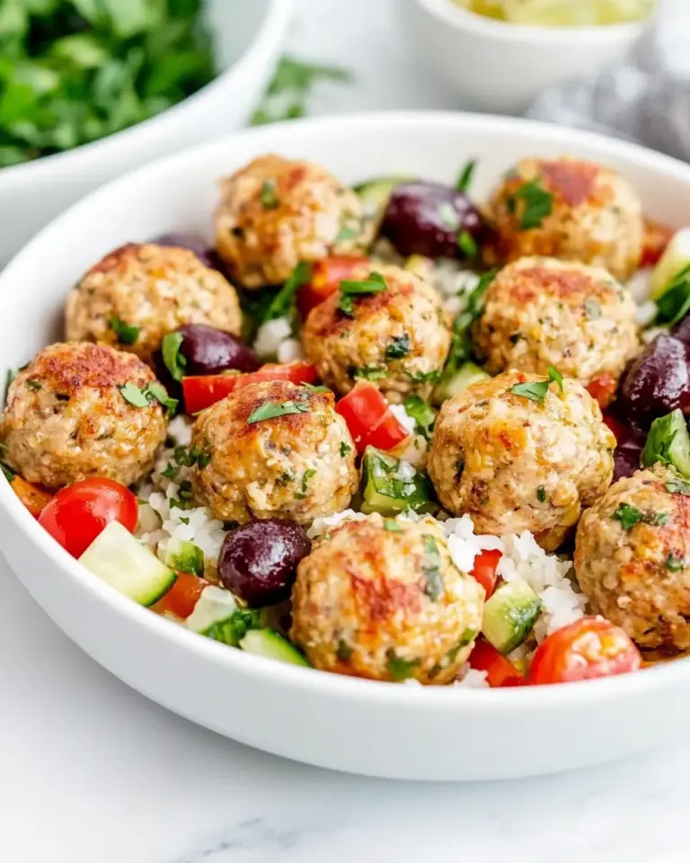 Homemade Mediterranean Chicken Meatballs photo