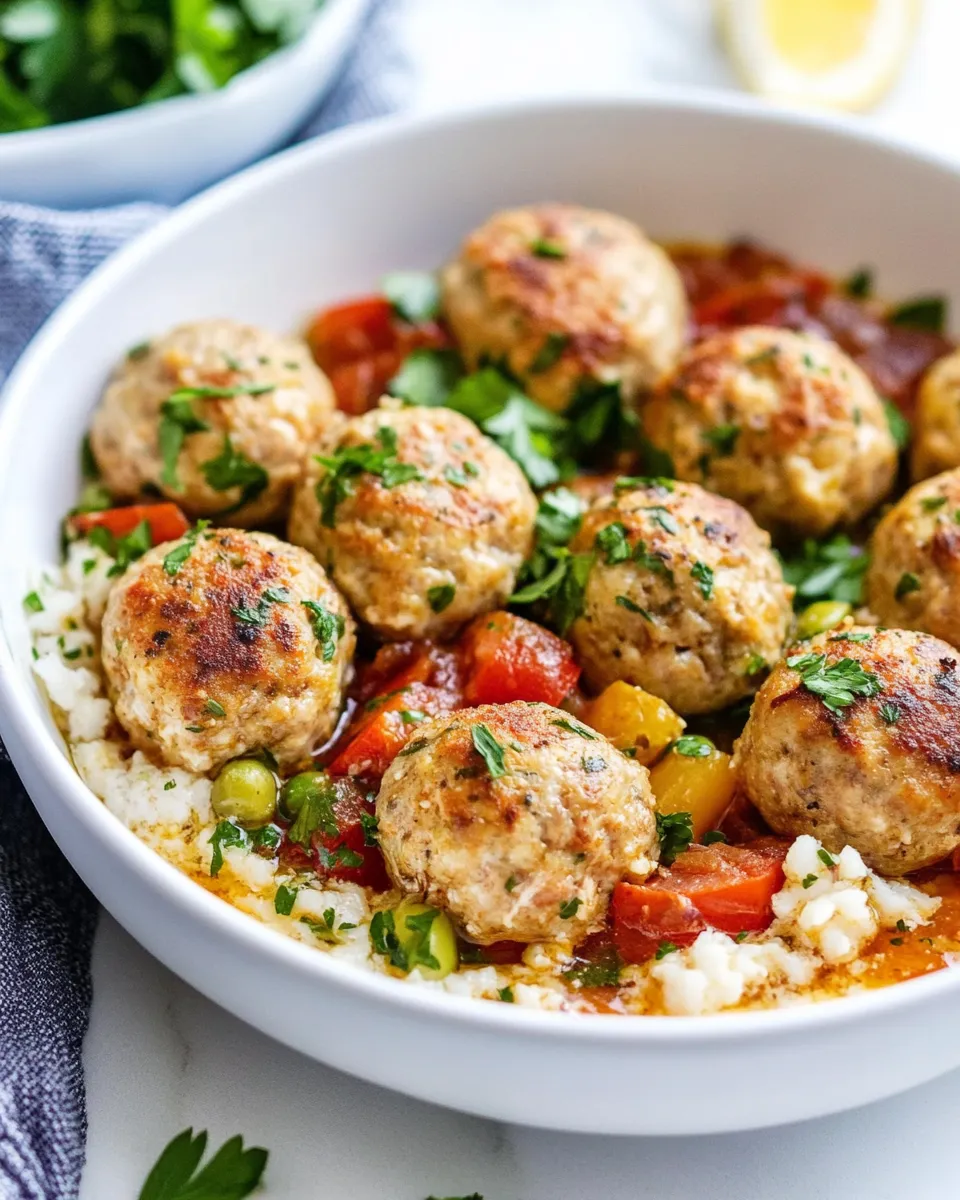 Easy Mediterranean Chicken Meatballs picture