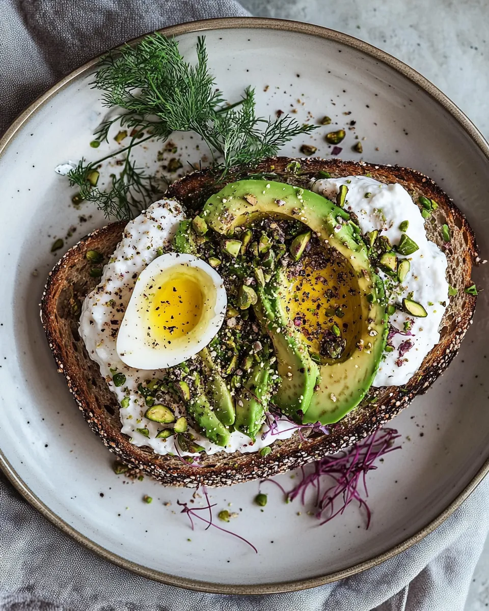 Easy Mediterranean Inspired Avocado Toast with Pistachio Dukkah. picture