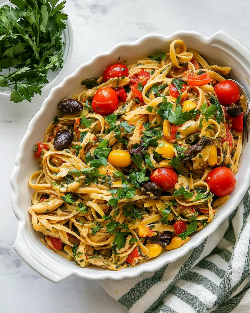 Delicious Mediterranean Pasta shot