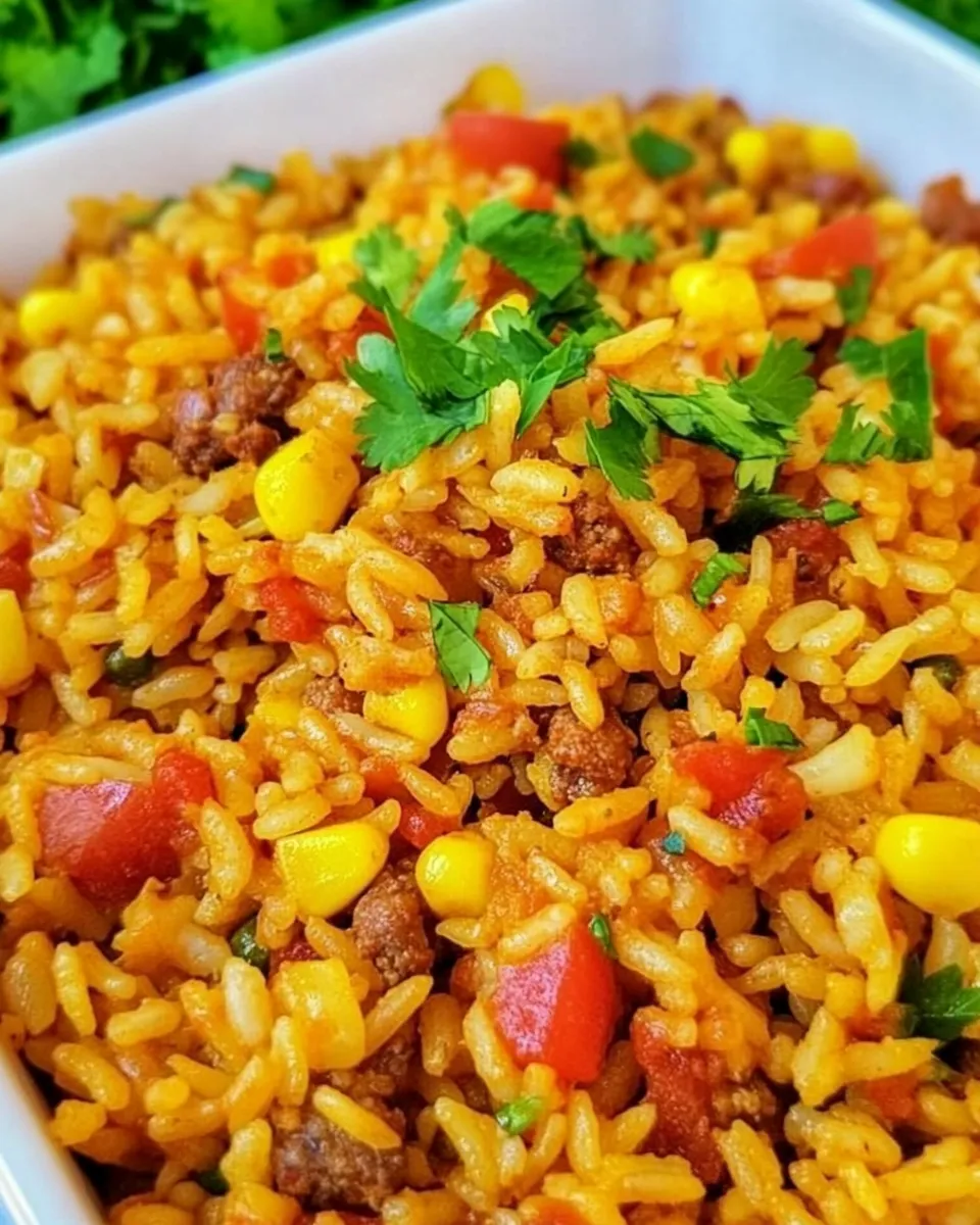 Classic Mexican Chorizo Rice shot