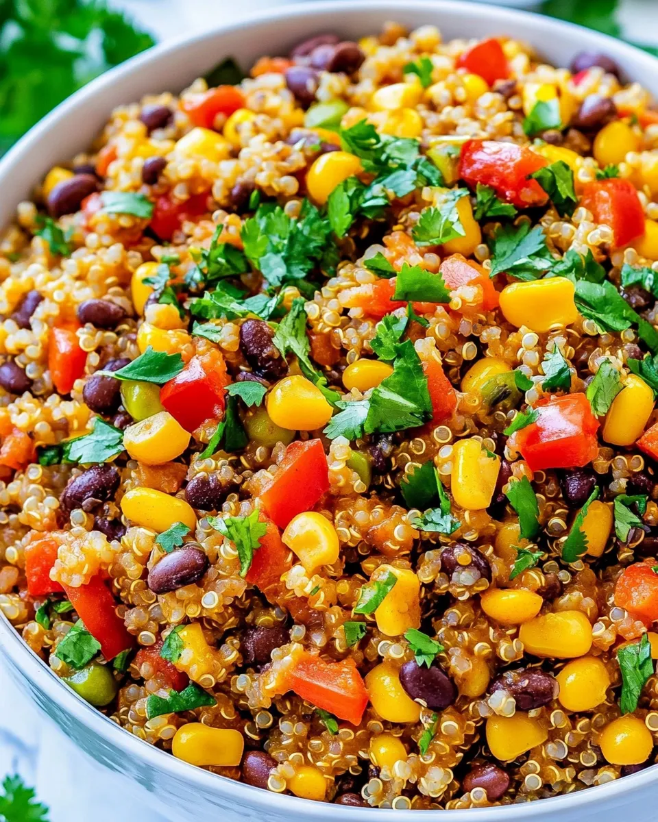 Delicious Mexican Rice, Beans, and Quinoa Medley shot