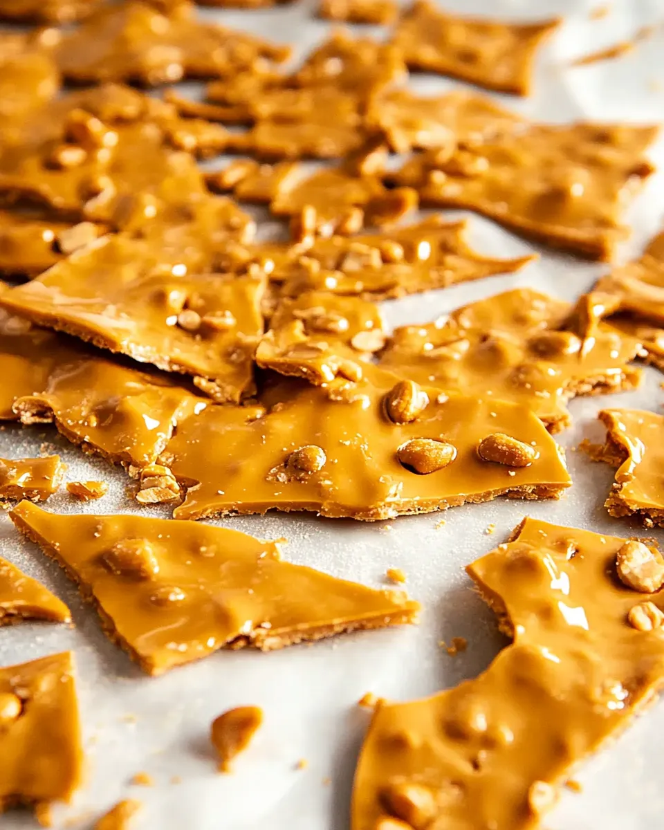 Easy Microwave Peanut Brittle shot