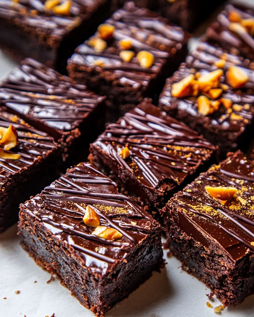 Best Milk Chocolate Peanut Butter Truffle Brownies. shot
