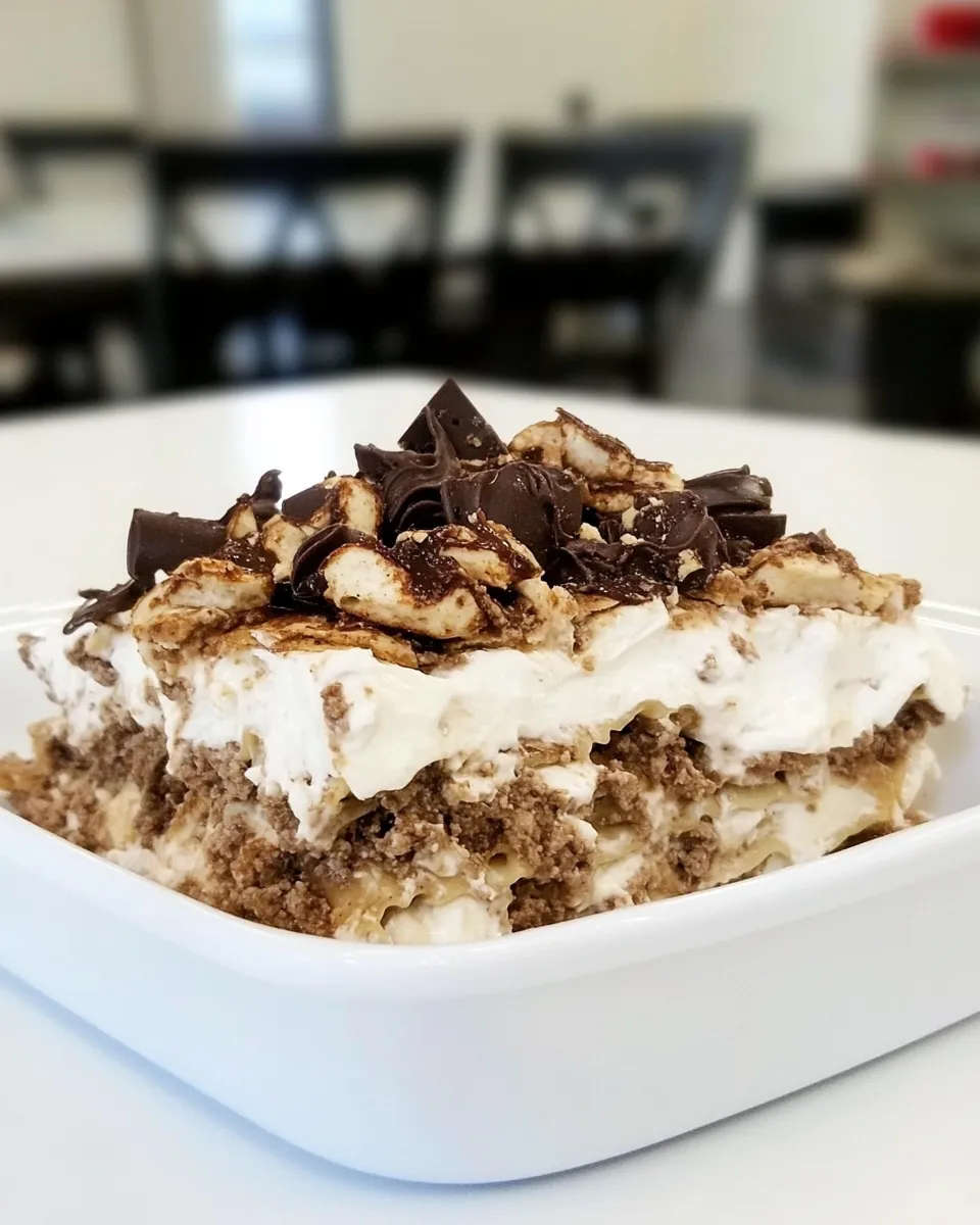 Homemade Milk & Cookies Lasagna photo