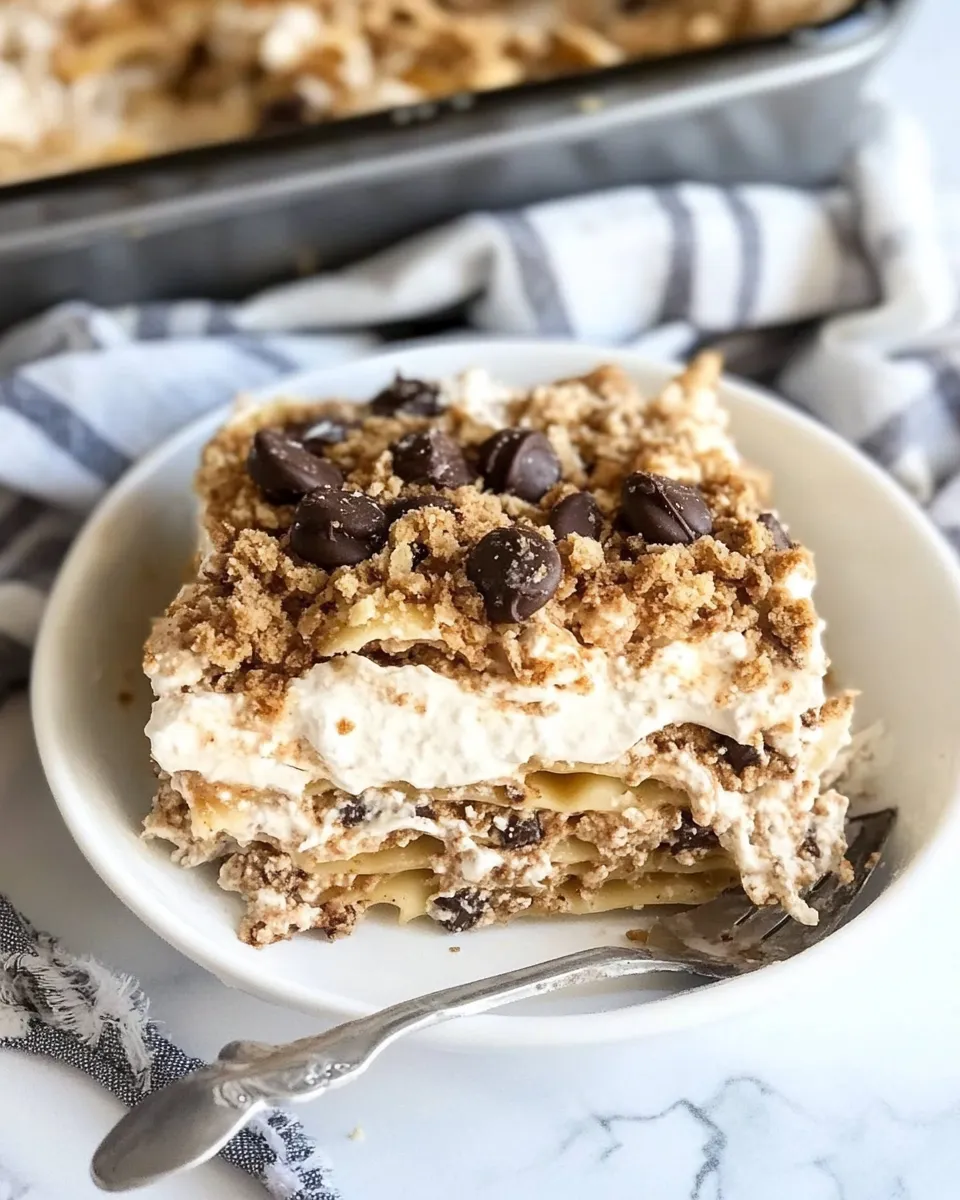 Delicious Milk & Cookies Lasagna shot