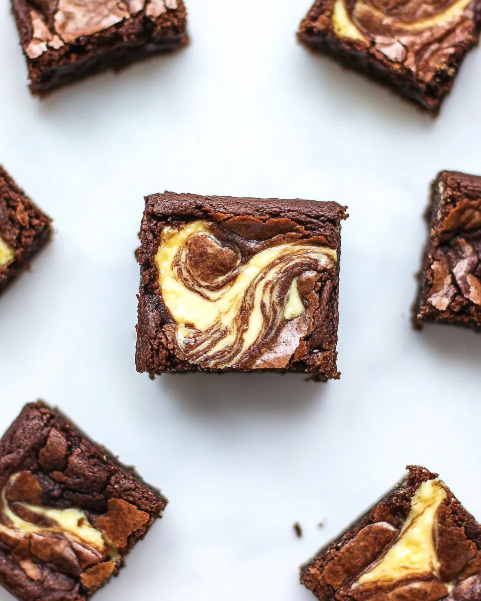 Classic Mini Cheesecake Swirl Brownies image