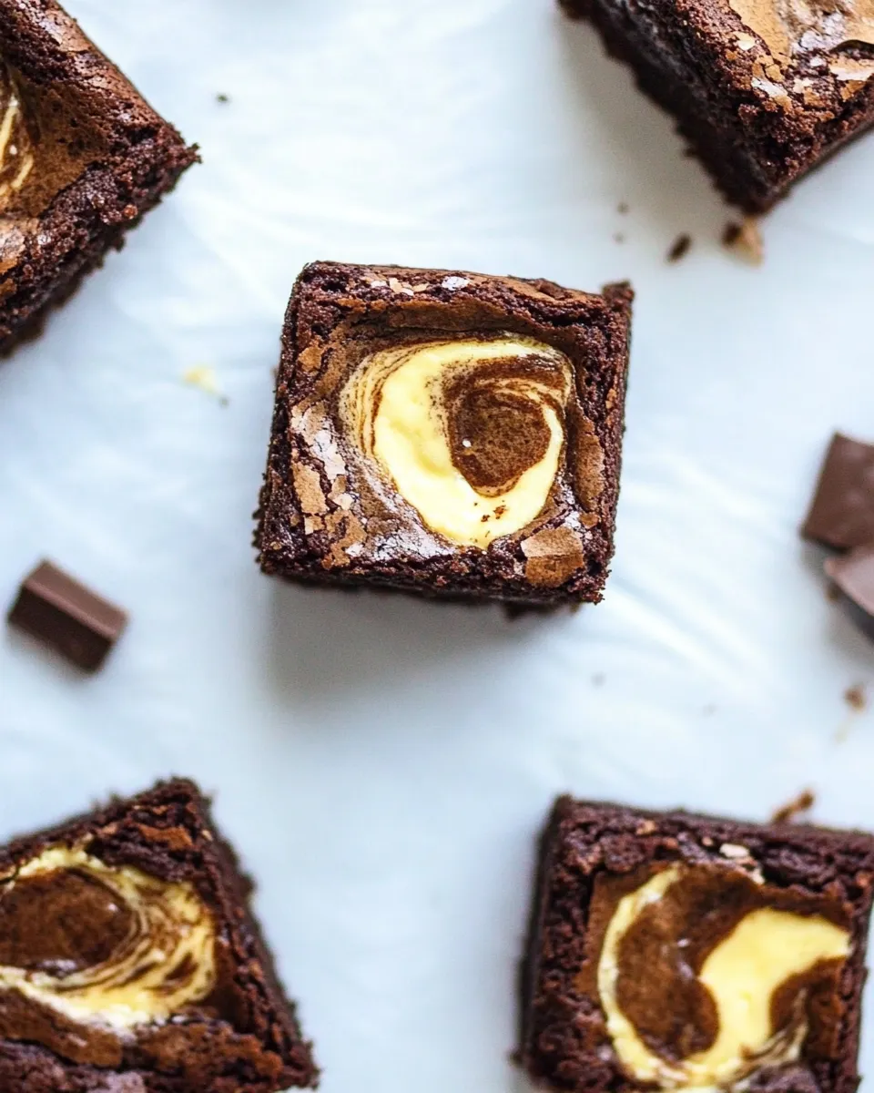 Easy Mini Cheesecake Swirl Brownies picture