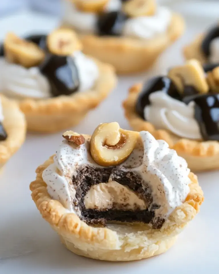 Homemade Mini Cookies and Cream Hazelnut Pies photo