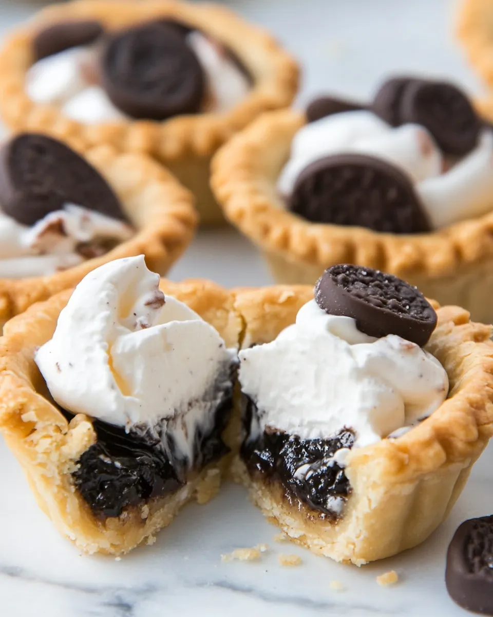 Easy Mini Cookies and Cream Hazelnut Pies picture