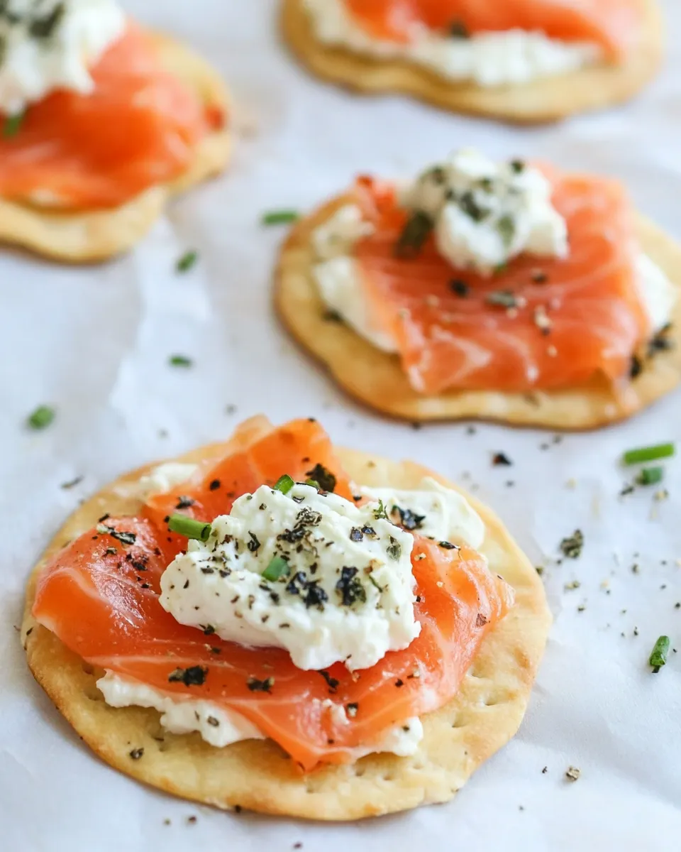 Homemade Mini Smoked Salmon Pizzas photo