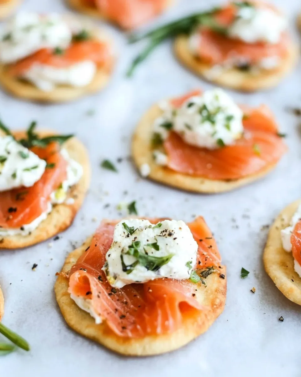 Easy Mini Smoked Salmon Pizzas picture