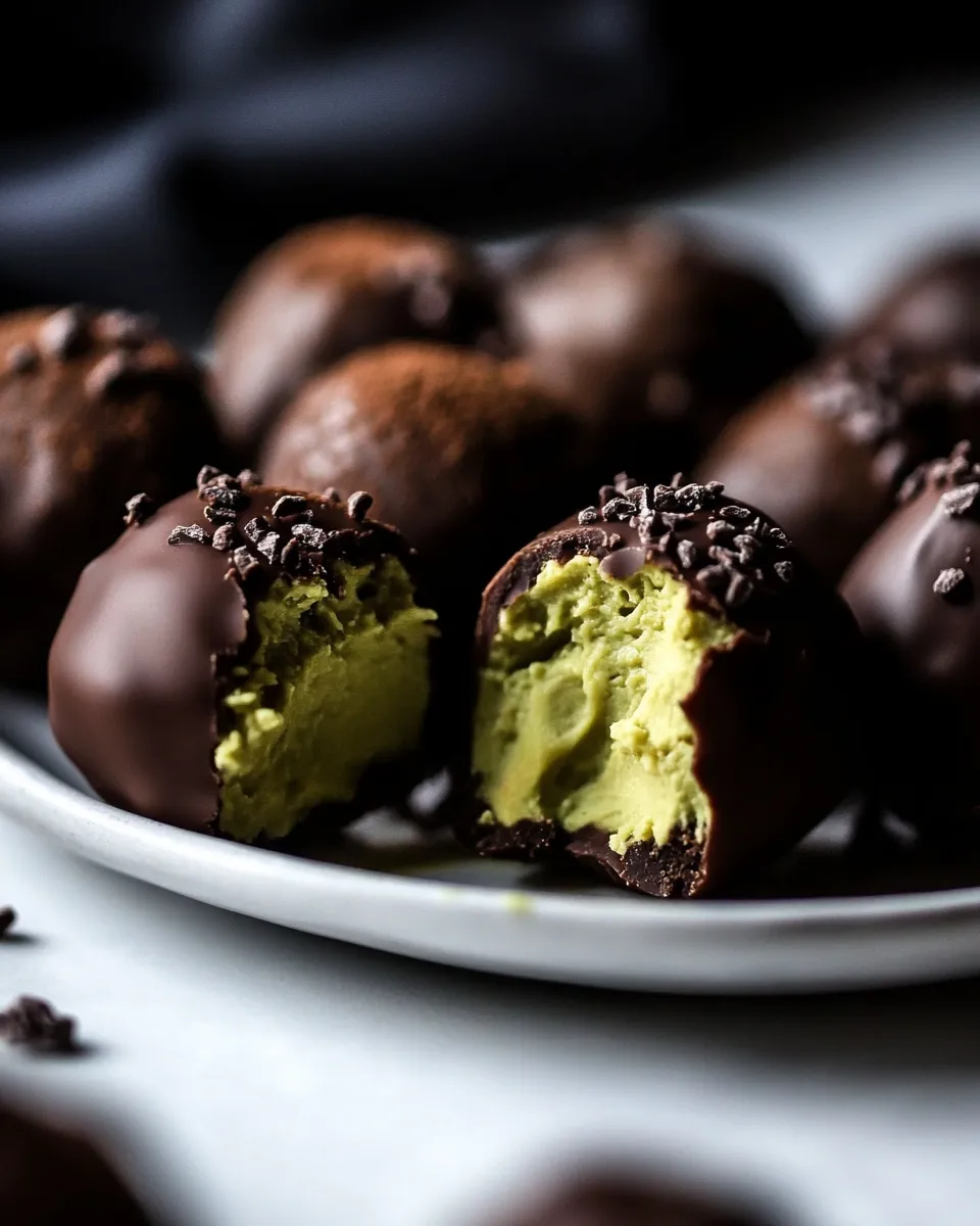 Classic Mint Avocado Cheesecake Truffles image