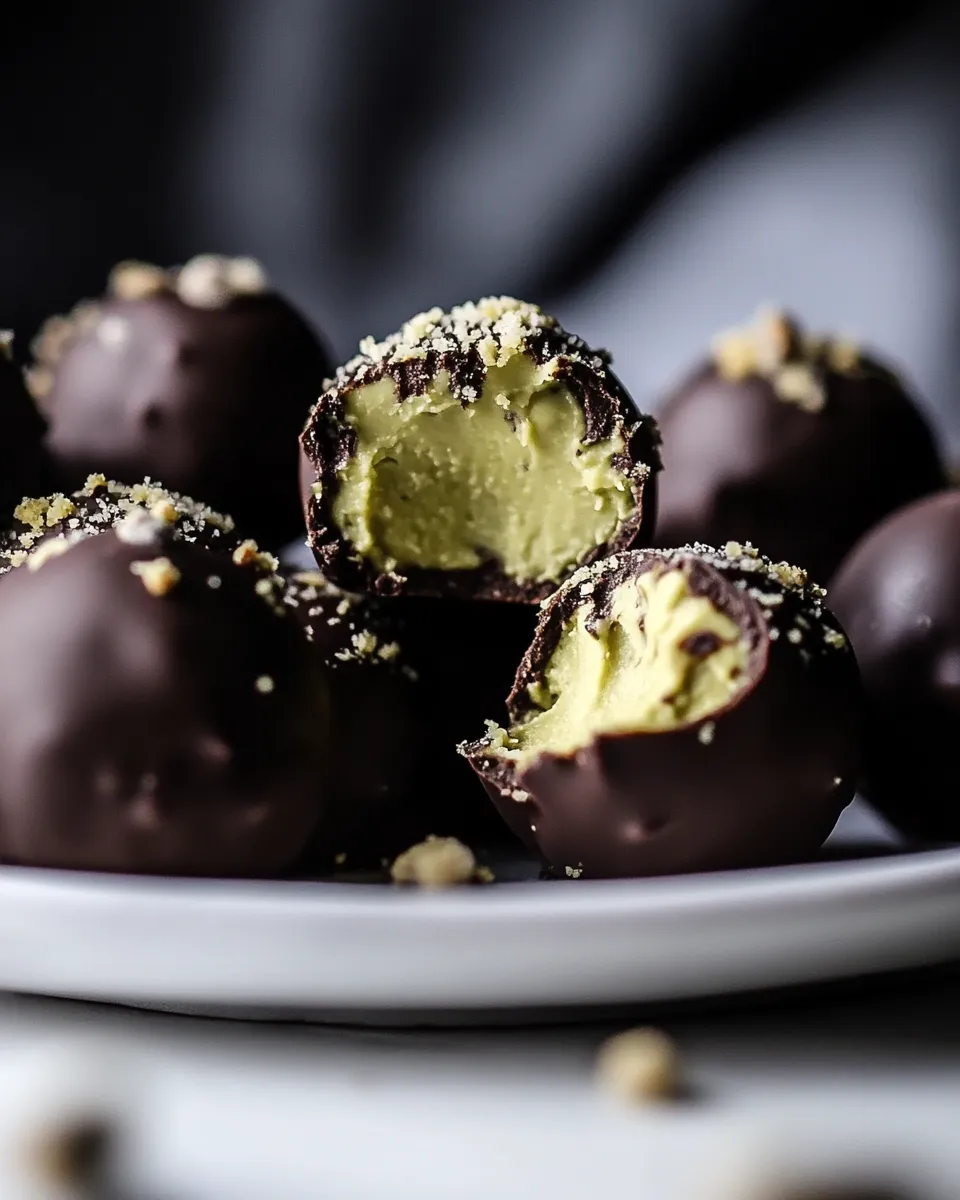 Delicious Mint Avocado Cheesecake Truffles shot