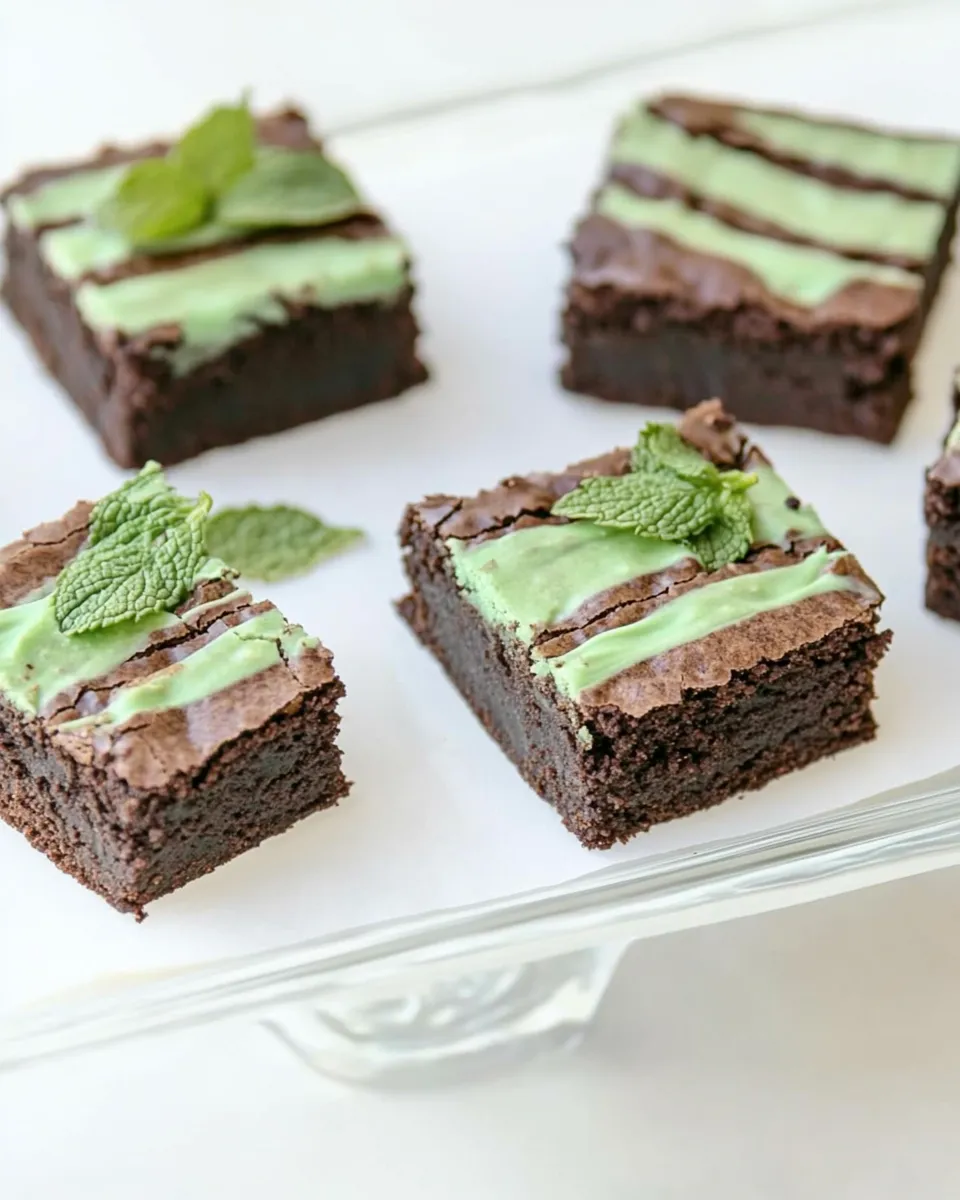 Delicious Mint Brownies shot