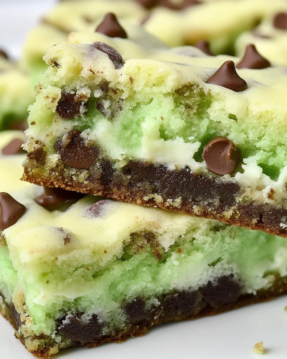 Delicious Mint Chip Brookies shot