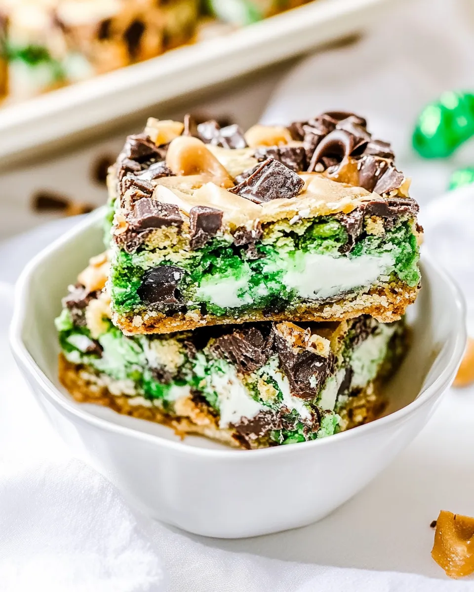 Delicious Mint Magic Bars shot