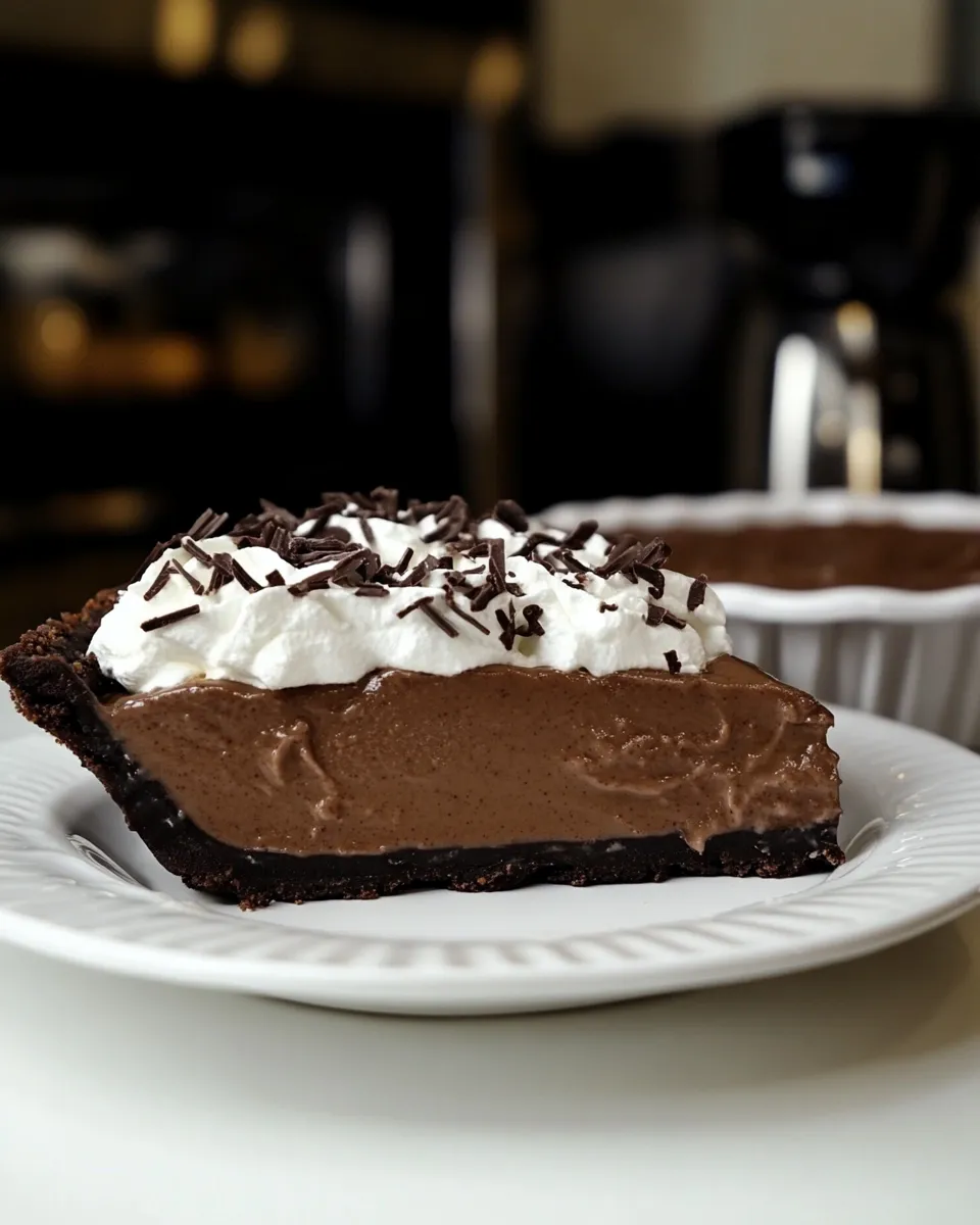Delicious Mocha Pudding Pie shot