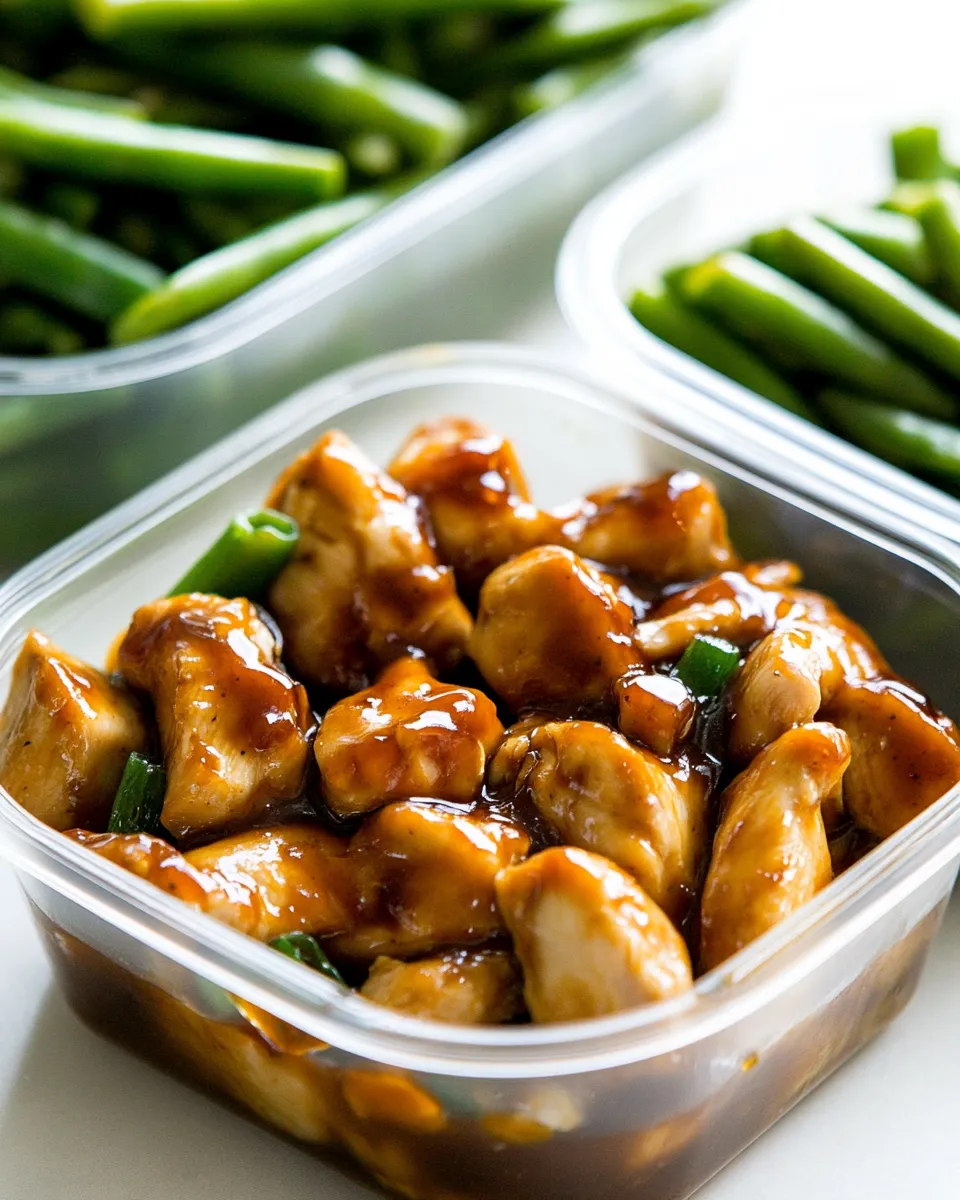 Delicious Mongolian Chicken Meal Prep Bowls shot