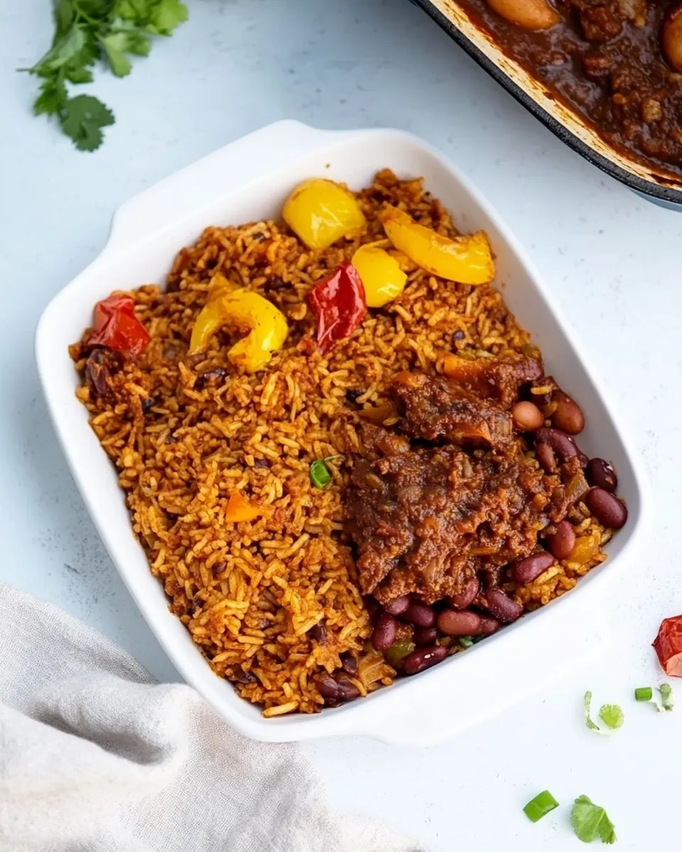 Homemade Moro de Habichuelas (Rice and Beans) dish photo