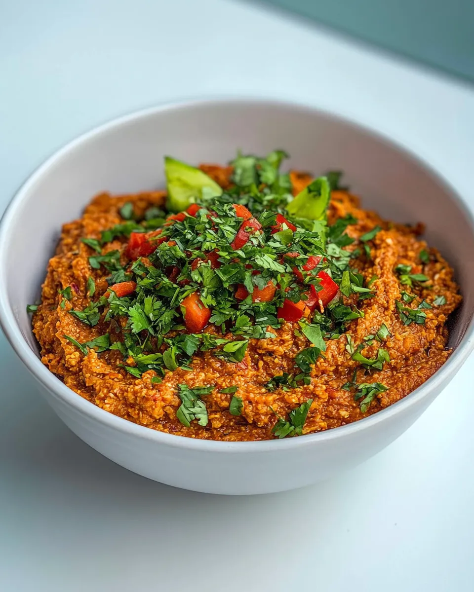 Classic Muhammara: Middle Eastern Red Pepper Dip image