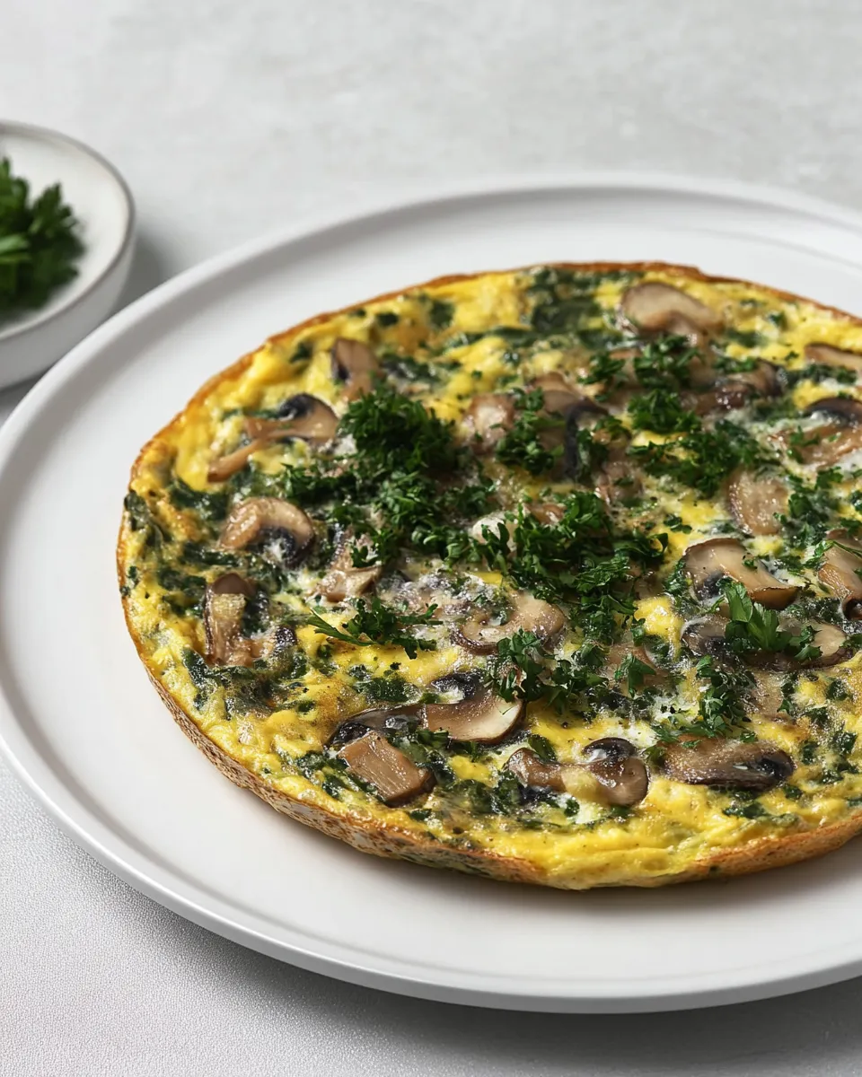 Easy Mushroom Frittata shot