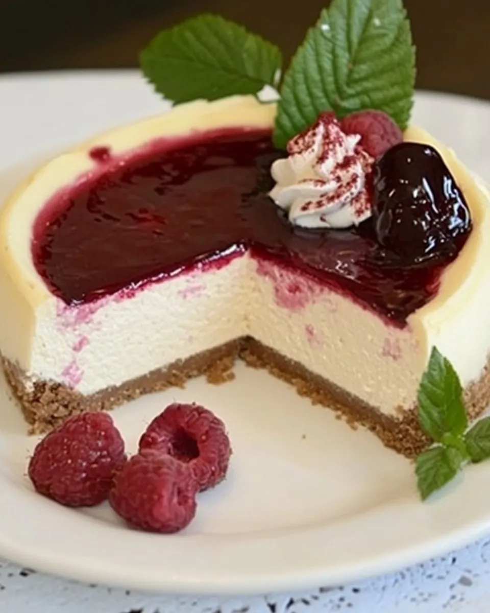 Easy New York Style Raspberry Cheesecake picture