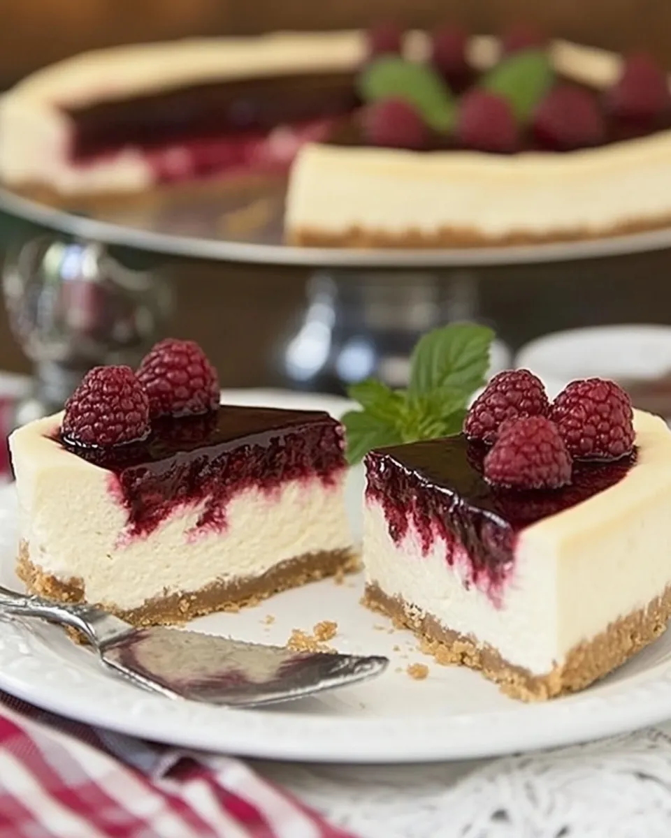 Delicious New York Style Raspberry Cheesecake shot