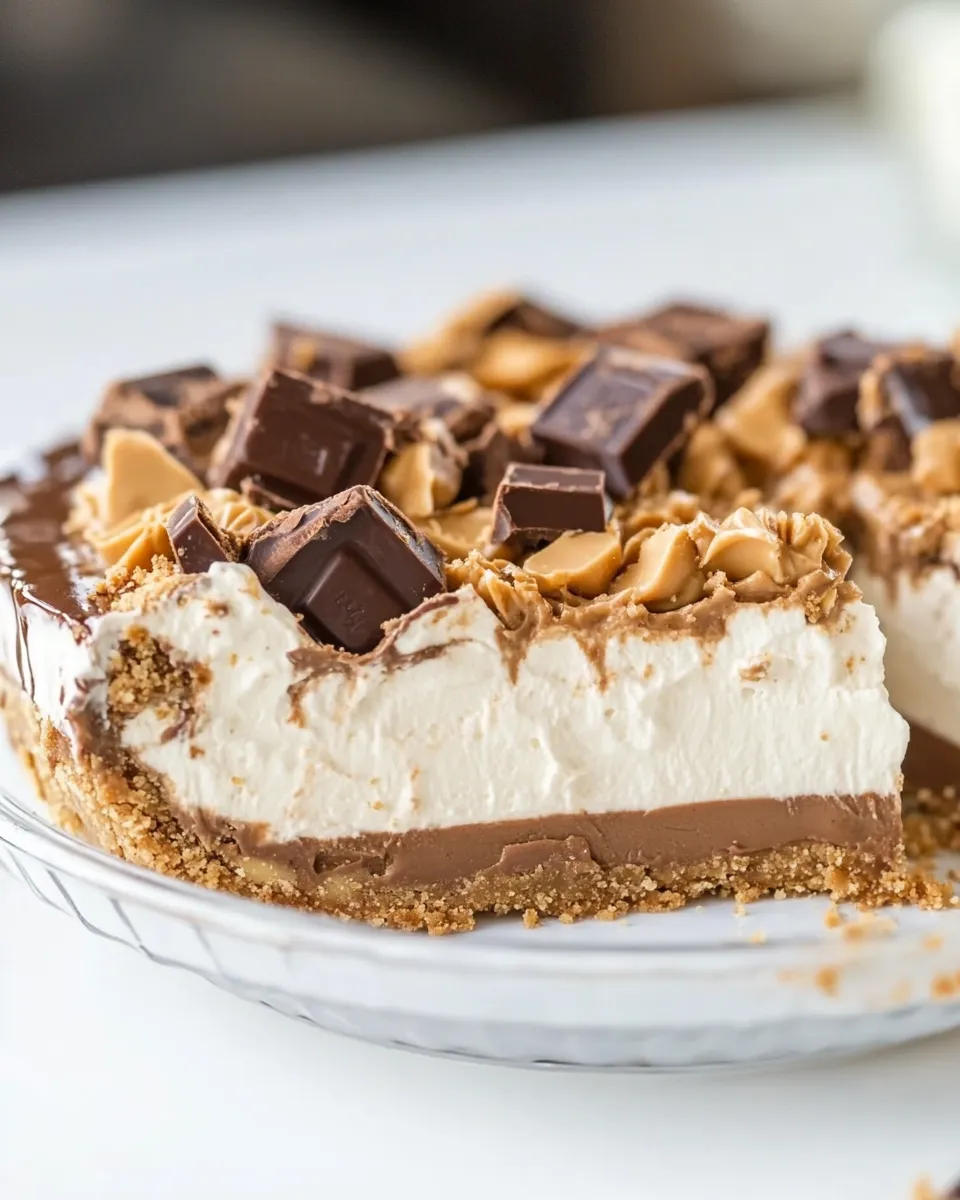 Easy No-Bake Chocolate Peanut Butter Pie recipe photo