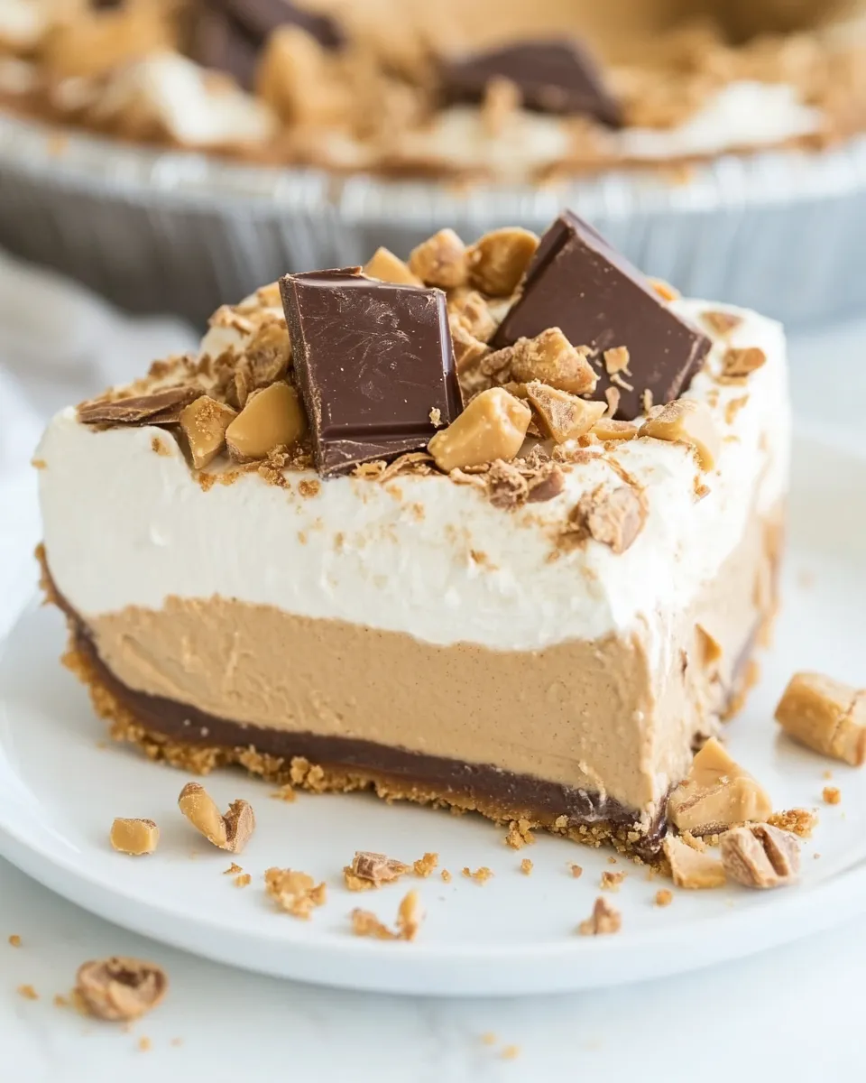 Best No-Bake Chocolate Peanut Butter Pie image